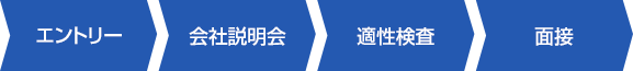 エントリー　会社説明会　適正検査　面接
